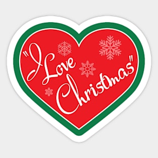 "I Love Christmas" Retro Sticker